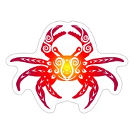 Cancer Fighting Crab Tattoo Decal